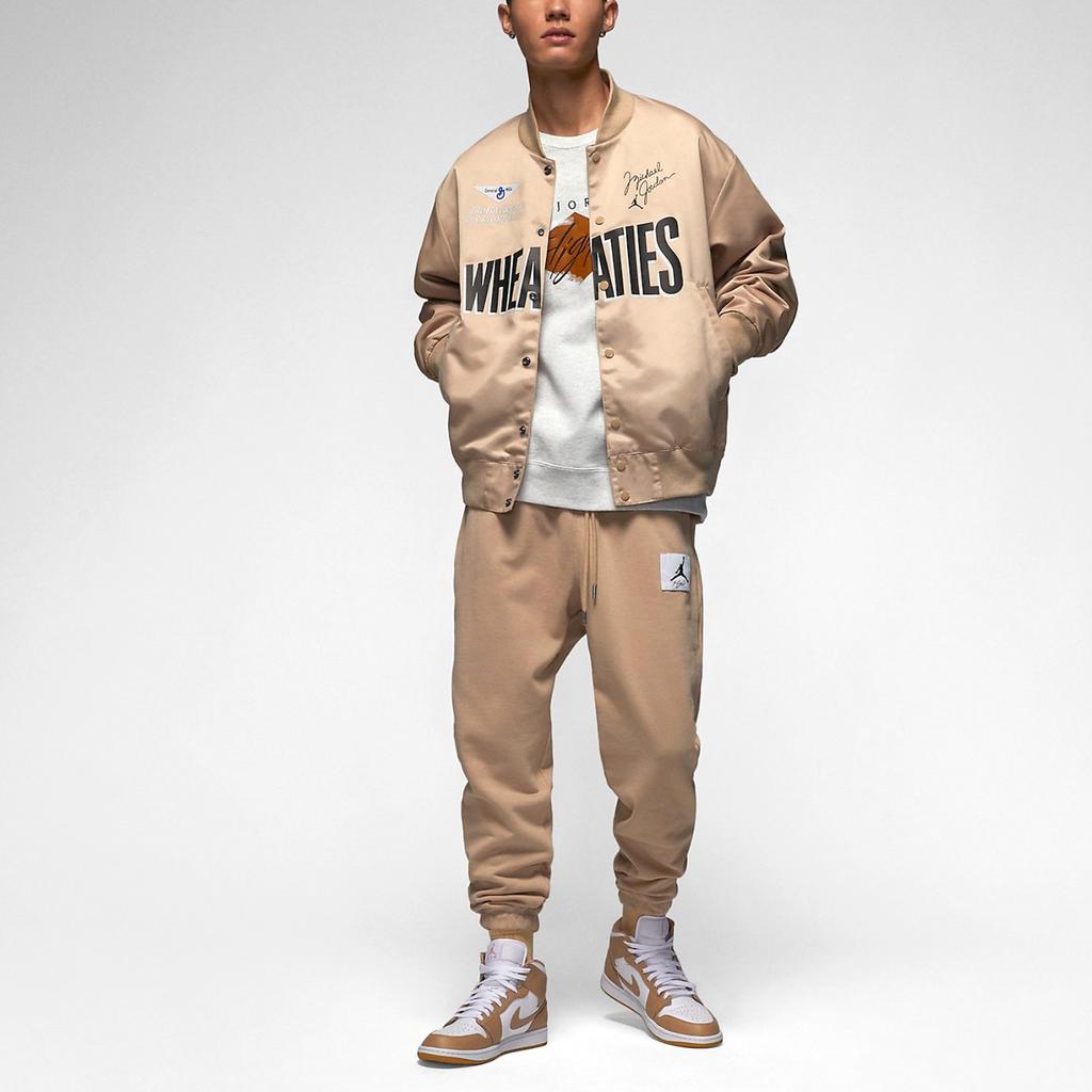 Jordan Мужская куртка на молнии с принтом Flight MVP Верхняя одежда Desert-Yellow DV7579-277