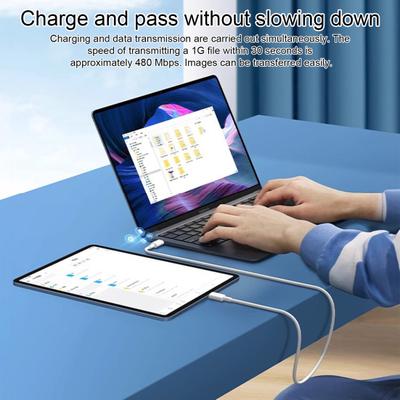 Кабель для быстрой зарядки с двумя портами USB-C мощностью 120 Вт и силой тока 10 А, кабель для быстрой зарядки USB-C — USB-C Power Delivery, кабель для синхронизации данных для Samsung и Xiaomi.