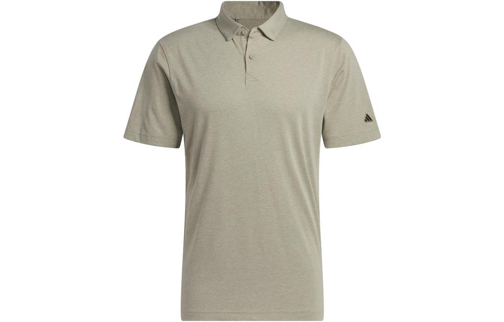 Adidas Polo Shirts Men's Pebble Silver Gray Polo Collar Moderate Straight Fit HS1110