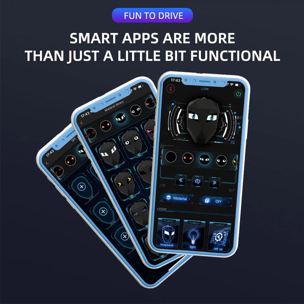 Автомобильные дьявольские глаза Модификация света Подмигивающий глаз DIY Анимация Лампа Декор APP Сигнал поворота Противотуманный дисплей M3M5