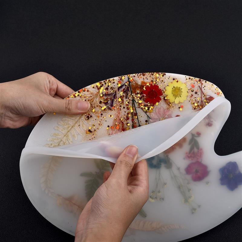 New Creative DIY Crystal Epoxy Mold Creative Handmade Mirror Color Palette Drawing Board Silicone Mold Household Supplies