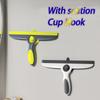 Shower Glass Squeegee Window Wiper Mirror Cleaner with Suction Cup Hook Bathroom Rubber Cleaning Tool for Glass Cleaning