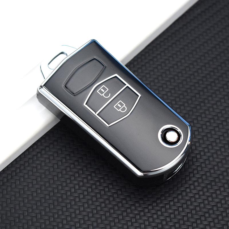 2 3 Buttons TPU Key Holder for Mazda 2 3 5 6 CX7 CX9 RX8 MX5 MPV Demio Car Key Cover Case Remote Shell Fob Bag Protector
