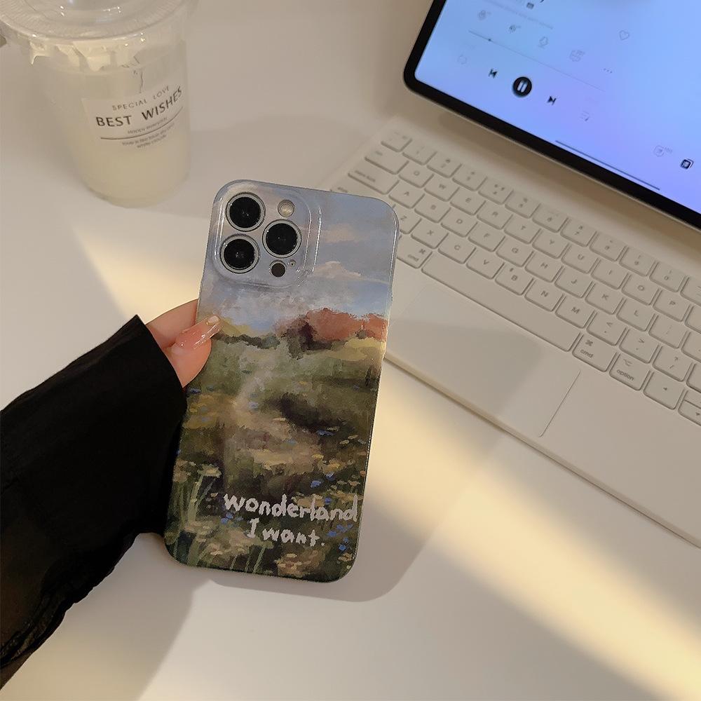 Чехол в стиле масляной живописи для iPhone 13 iPhone 15 iPhone 16 Pro Max