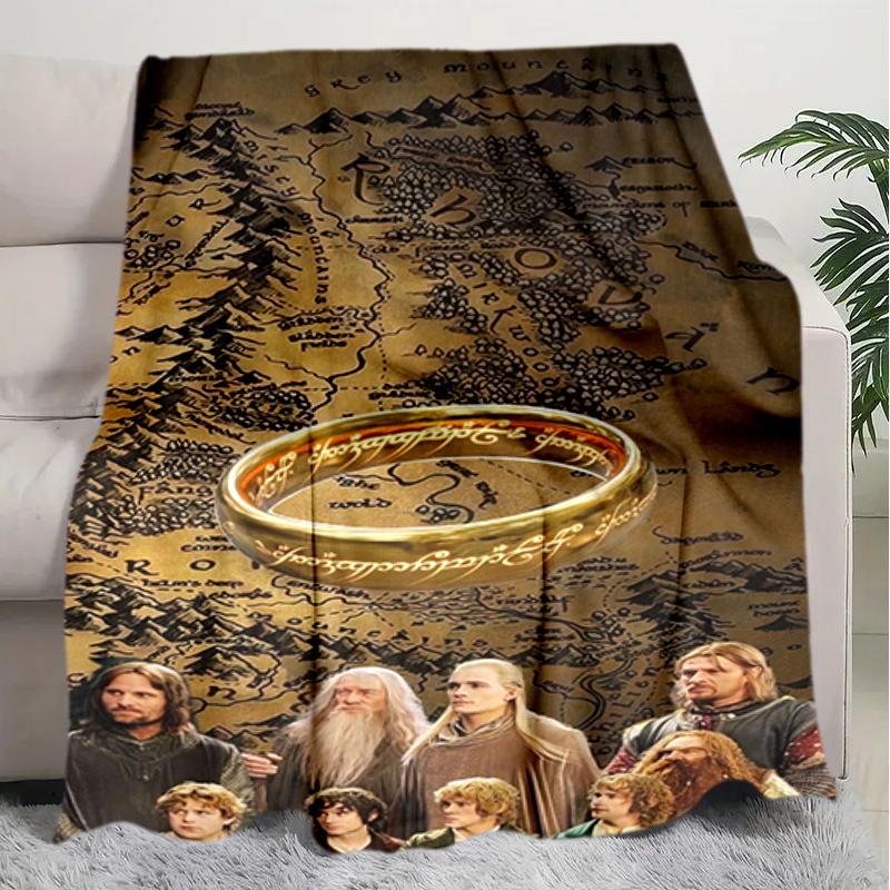 1PC The Lord of the Rings blanket, all-season lightweight home office outdoor nap multifunctional blanket, Christmas gifts