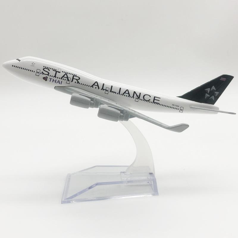 16 см Масштаб 1/400 Модель Самолета Thai Star Alliance Airways 747 B747 Самолет из Сплава с Шасси Игрушечная Модель Самолета