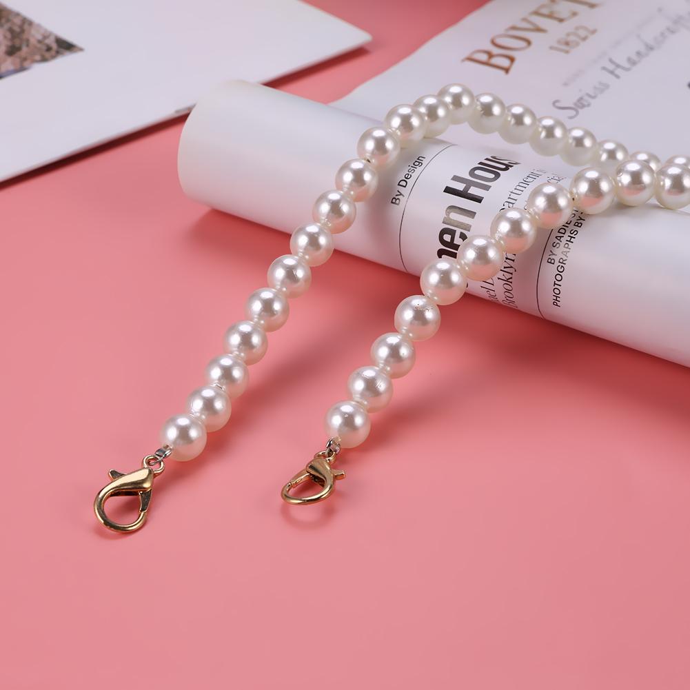 AU Pearl Strap for Handbag Purse Belt Handle Replacement Chain Women Shoulder St