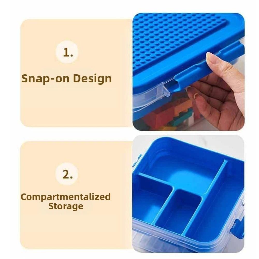 Stackable Children's Toy Organizer Transparent Particle Holder Sealed Storage Jars  Household