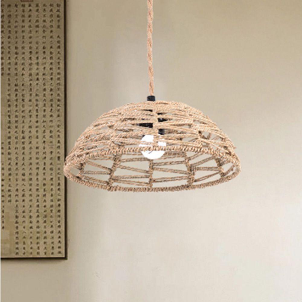 Элегантный подвесной абажур Легко установить Аксессуары для люстры Ротанговый абажур Настольная лампа