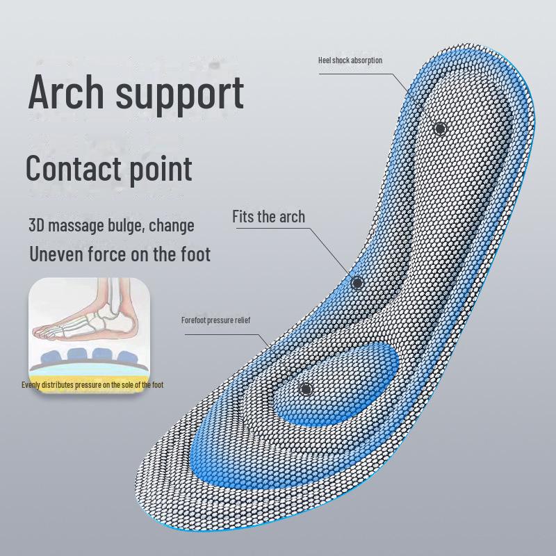 Удобные, дышащие массажные стельки с мягкой подошвой. Дезодорирующие и впитывающие пот, они предотвращают усталость ног даже при длительном стоянии.