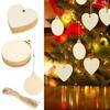 Christmas Decor Wooden Ornaments DIY Craft Wooden Discs Christmas Ornaments Hang Decor Wood Slices