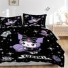 3pcs Cute Kuromi's Enchanted Night Quilt Cover Set - Soft and Cozy Bedroom, Guest Room and Dorm Decorative Bedding 3-Piece Set 1 Quilt Cover + 2