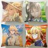 Классический аниме-чехол для подушки Violet Evergarden Мягкий Легко стирающийся Наволочка Универсальный для Дивана Кровати Путешествий и Офиса