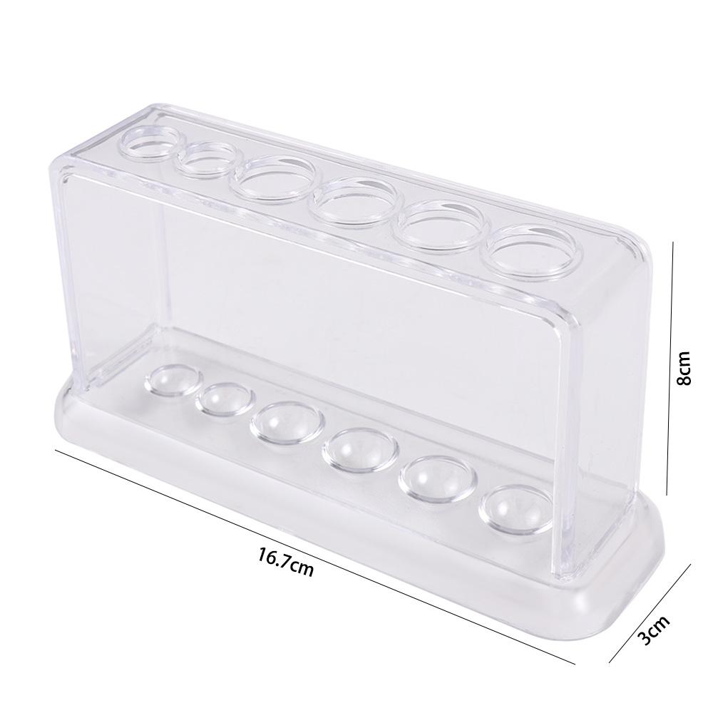 Plastic Transparent Clear 6 Holes Test Tube Stand Burette Shelf Test Tube Rack Test Tube Holder