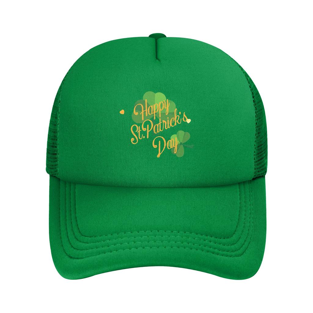 happy saint st patricks day Foam Trucker Hats Unisex Summer Breathable Mesh Golf Cap Hat Fashion Sun Cap Adjustbale