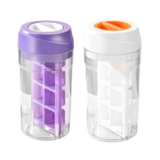 Форма для льда 2 в 1, большая емкость, поворотная форма для льда с крышкой для коктейлей и напитков, легко вынимающийся льдогенератор для домашних баров и уличных условий