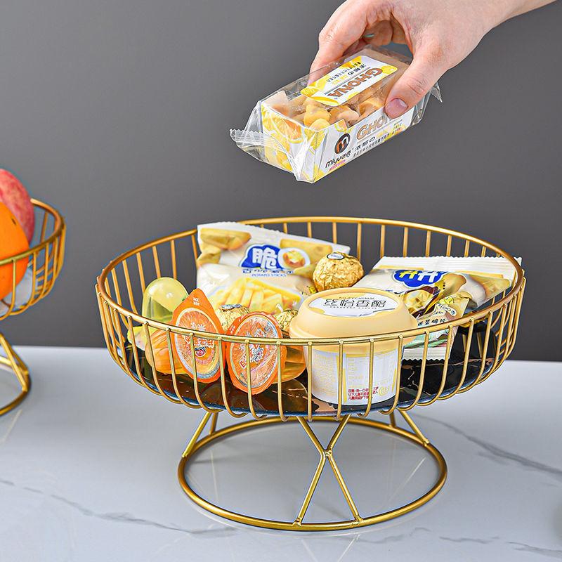 1PCS Nordic Style Large Round Fruit Basket Suitable for Kitchen, Living Room, Dining Table, Home Decoration, Snack Display
