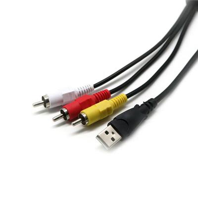 3 RCA штекер USB-гнездо Aux аудио-видео адаптер для видеокамеры кабель AV-конвертера