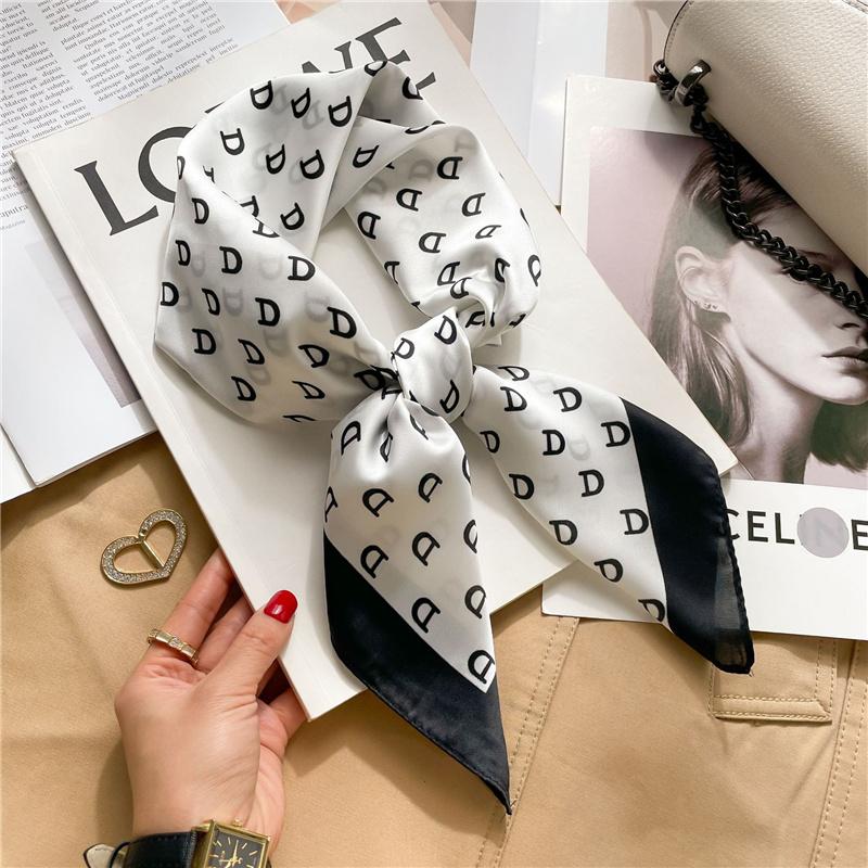 70*70cm Printed Square Scarf Women Kerchief Hairband Neckerchief Head Hijab Lady Headband Foulard Bag Ribbon