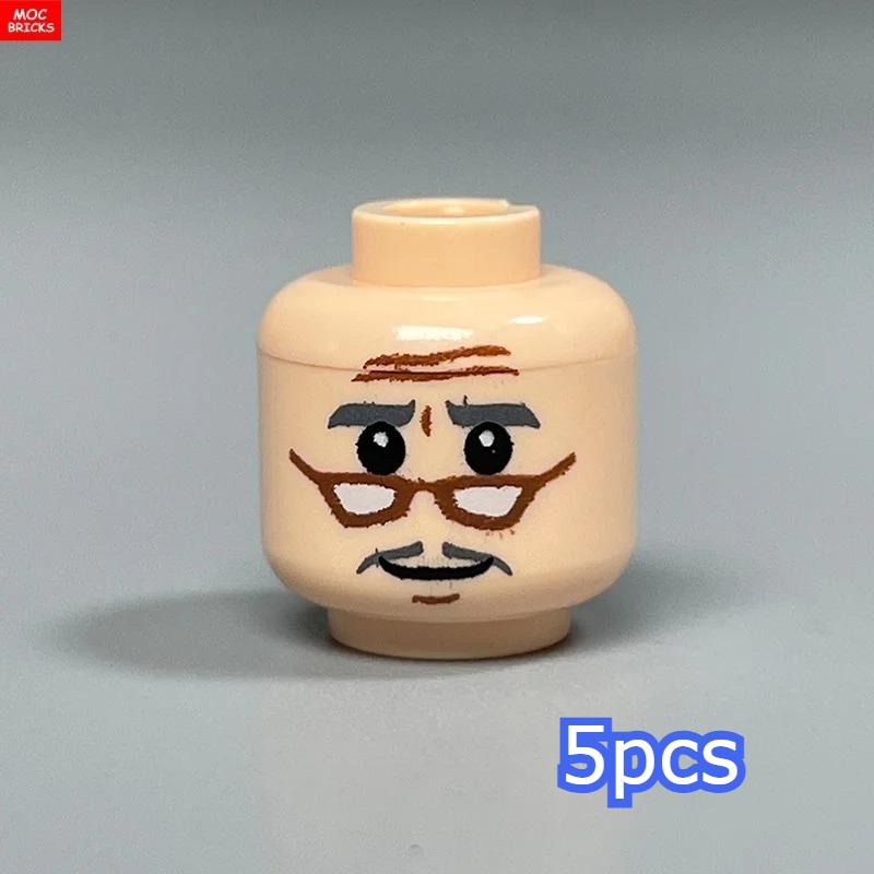 MOC Детали Конструктора Полая Плоть Выражение Лица Голова Идеально Для Фигурки 4 см Сделай Сам Образовательные Строительные Блоки Игрушки Детские Подарки