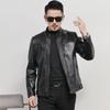 Мужская куртка из натуральной кожи, весна и осень, новый стиль, первый слой коровьей кожи, повседневный воротник-стойка, облегающий крой, трендовая кожаная куртка для молодежи и среднего возраста