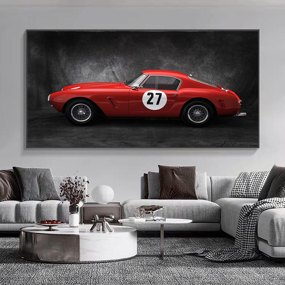 Vintage Car Poster Ferraris Classic Racing F1 Race Car Artwork Wall Art Picture Print Canvas Painting For Home Living Room Decor