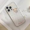 Милый Медведь Розовые Точки Чехол Для Телефона Для Samsung S25 S24 S23 S22 S21 S20 Note20 Note10 Plus Ultra Lite 5G Прозрачный Мягкий ТПУ Чехол