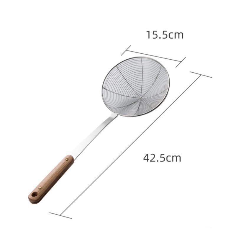 Сито из нержавеющей стали, ручка-ковш, шумовка, фильтр для жарки, длинный пищевой дуршлаг, кухонная сетка для жарки, сито, инструмент для выпечки, кулинарный инструмент