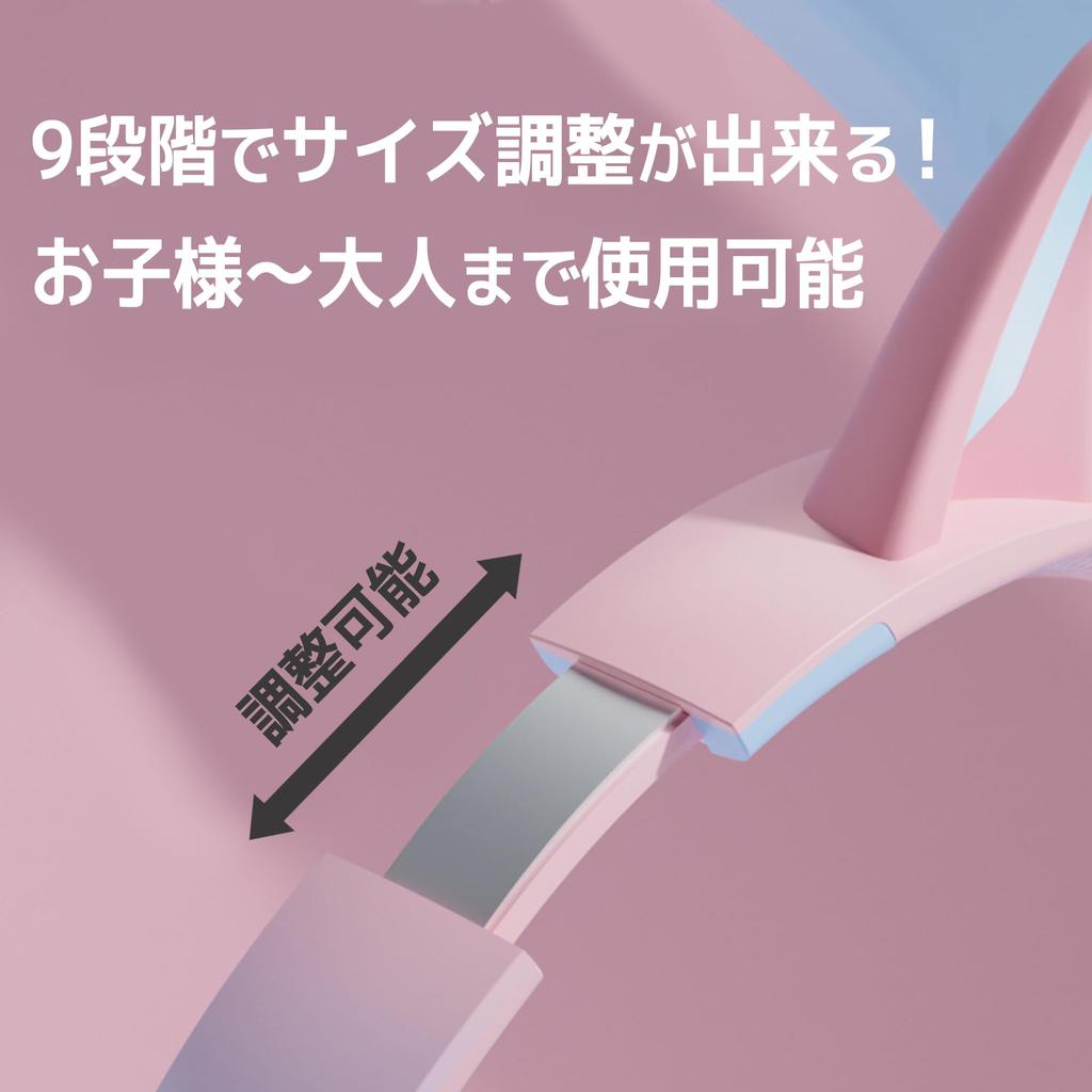 Wireless Cat Ear Headphones Violet Bluetooth Wireless with LED Cute Sparkling Rainbow Color Microphone Japanese Instruction Manual Included Foldable