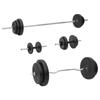 3145029 vidaXL Set of Dumbbells and Bars with Plates 90 Kg