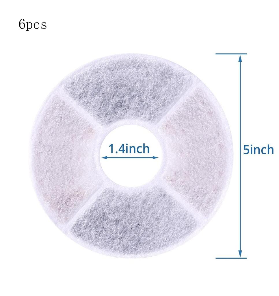 1/6 шт. сменный фильтр с активированным углем для фонтана для кошек объемом 1,6 л, автоматический диспенсер для воды для кошек и собак