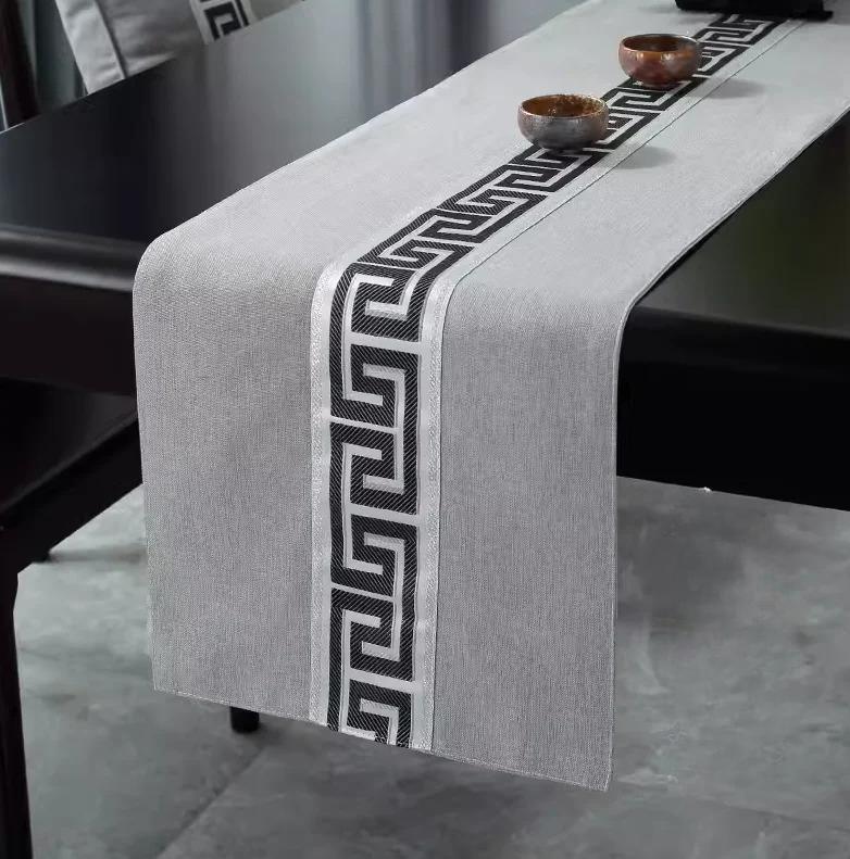 New Chinese Style Table Flag Waterproof and Oil Resistant Hot Selling Tea House Tea Towels Zen Tea Table Cloth Hotel Bed Flag