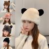 Imitation Fur Plush Ears Bear Hat Large Head Circumference Fur Caps Cute Warm Hat Outdoor