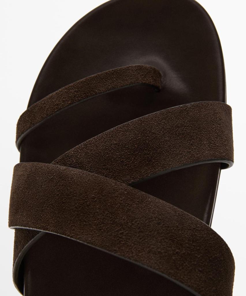 Кожаные сандалии на ремешках Massimo Dutti
