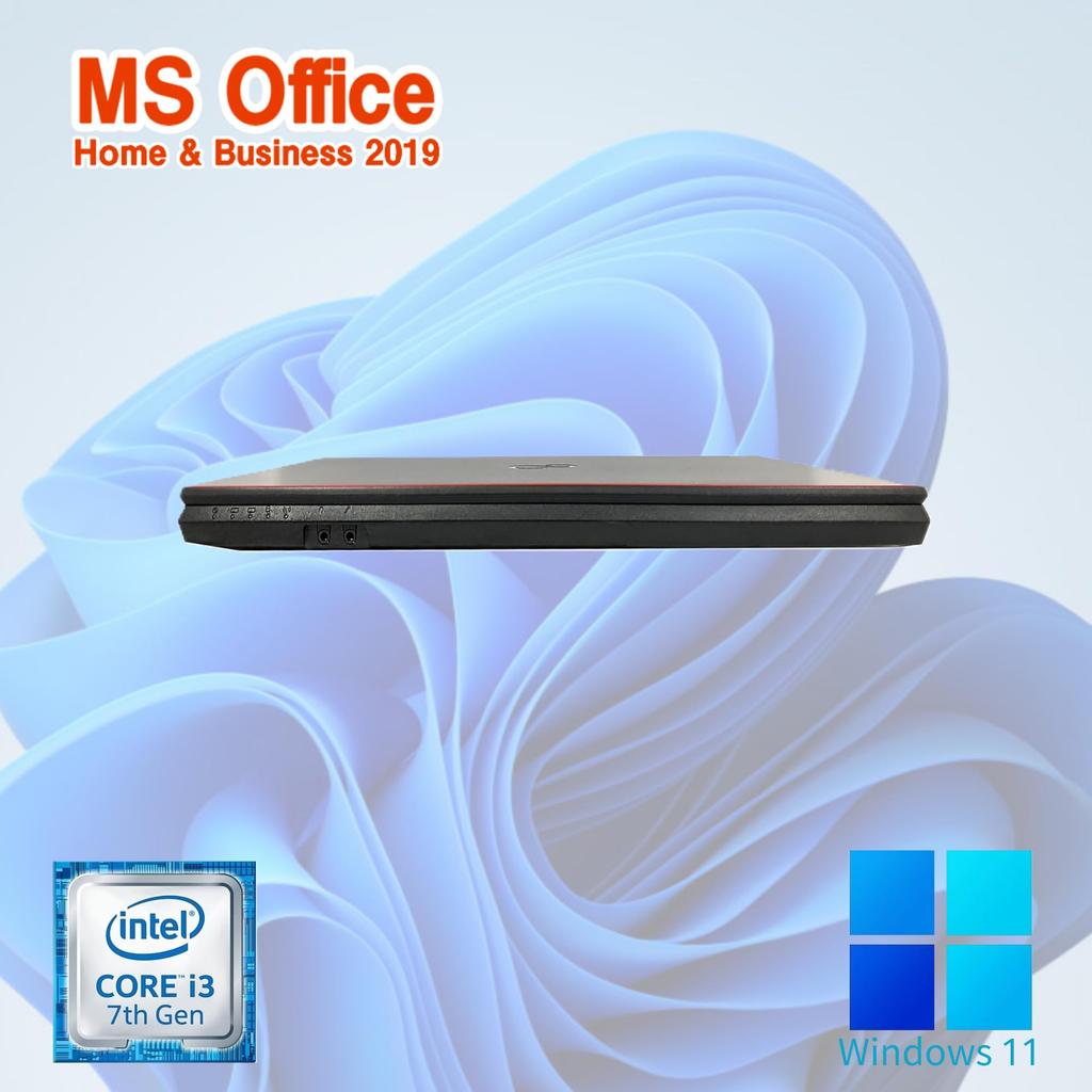 Refurbished Fujitsu A577 7th Generation Windows 11 MS Office Home Breakfast Wajun 4GB 512GB SSD Laptop, 15.6-inch, i3-7130U, Pro, & 2019, Webcam,
