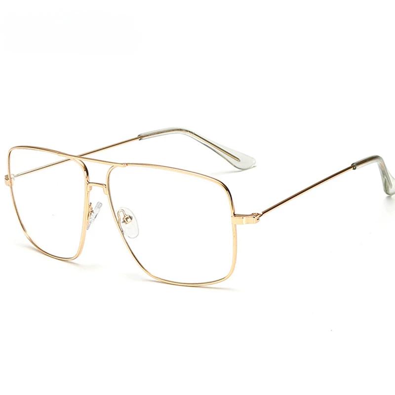 New Vintage Gold Metal Frame Eyeglasses Mens Womens Sun Eyeglasses Retro Square Optical Lens Eyewear Nerd Clear Lens Eyeglasses Oculos