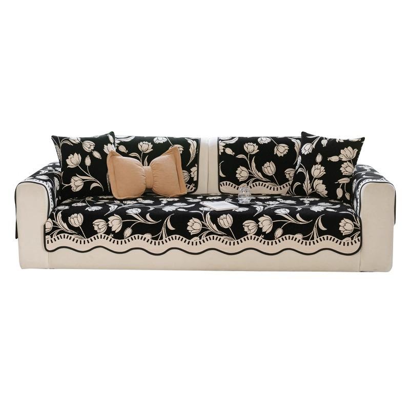French Medieval Sofa Cushion, Universal Fixed Non-slip Sofa Cover In All Seasons, One Piece of Advanced Feeling Cover Cover Towel
