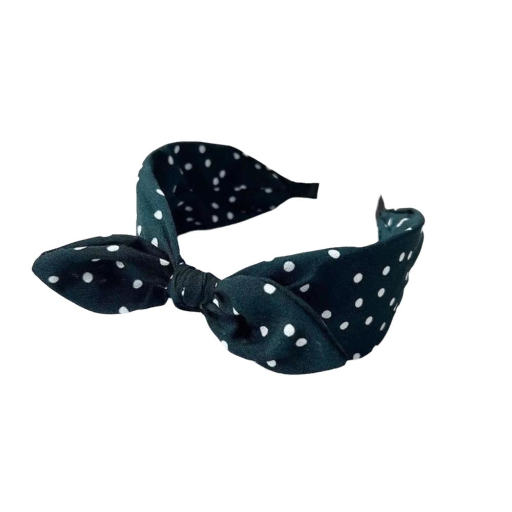 Knotted Polka Dot Headband Non-slip Rabbit Ear Hairband Women's Bow Hair Hoop  Daily Use