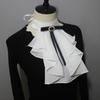 Faux Collar Victorian Detachable Collar Ruffled Lace Jabot Neck Collar Costume