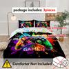 3 предмета, пододеяльник для игровой консоли масляного цвета, 1 пододеяльник + 2 наволочки, технология цифровой печати, удобная и мягкая ткань