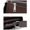 Men's Soft Leather One-shoulder Casual Messenger Bag Business Briefcase Diagonal Vertical Messenger Bag