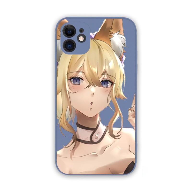 Cute Girl Jean Genshin Phone Case For IPhone 14 11 12 13 Pro Max X XR XSMax 6 6S 7 8 Plus SE 2022 Soft Square Color Phone Cover