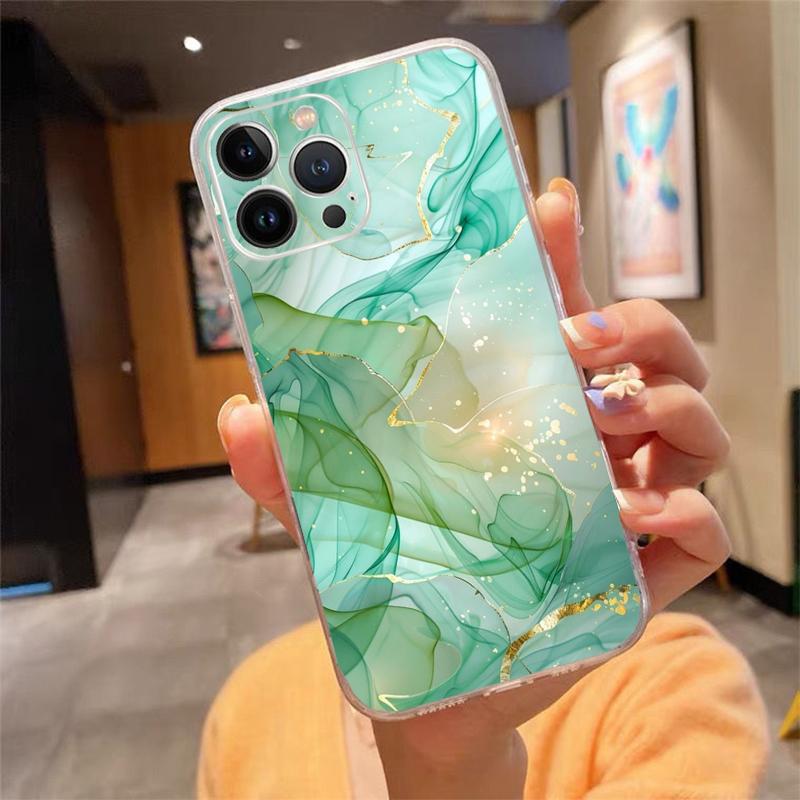 Чехол для телефона Carcasa Funda Для iPhone 16 15 13 14 11 12 Pro Max 16 14 12 13 Pro 15 Plus 16E Мраморный чехол