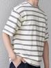 Ships Men's Retro Color Striped Sportswear T-Shirt, Custom Order, White, Size L (712100009)