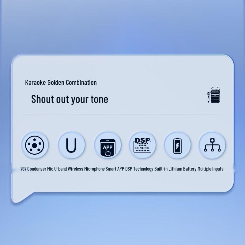 Edifier PK305 Portable Outdoor K-song Speaker with Wireless Microphone