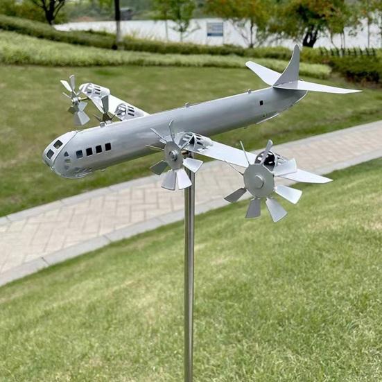 Подводная вертушка-ветряк в стиле подводной лодки, садовая вертушка с вращающимися лопастями, уличная металлическая кинетическая скульптура на ветер для сада, патио, веранды, декора дома