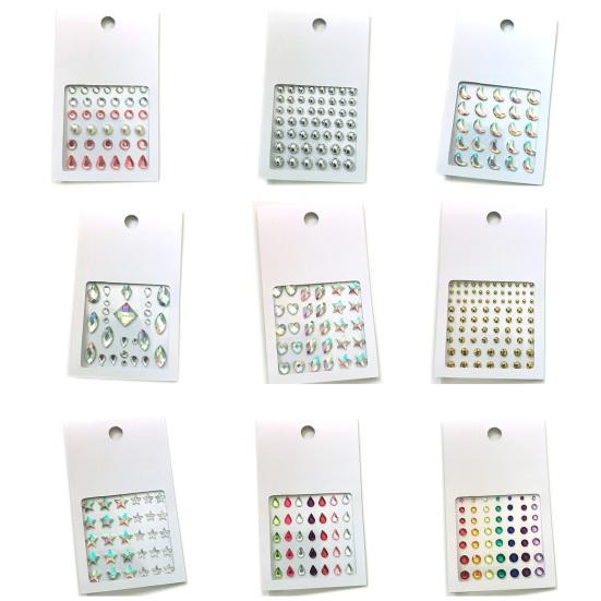 Наклейка для теней для век, невыцветающая наклейка для макияжа, плоская основа, красивые детские наклейки для макияжа глаз с искусственным жемчугом, женская поставка