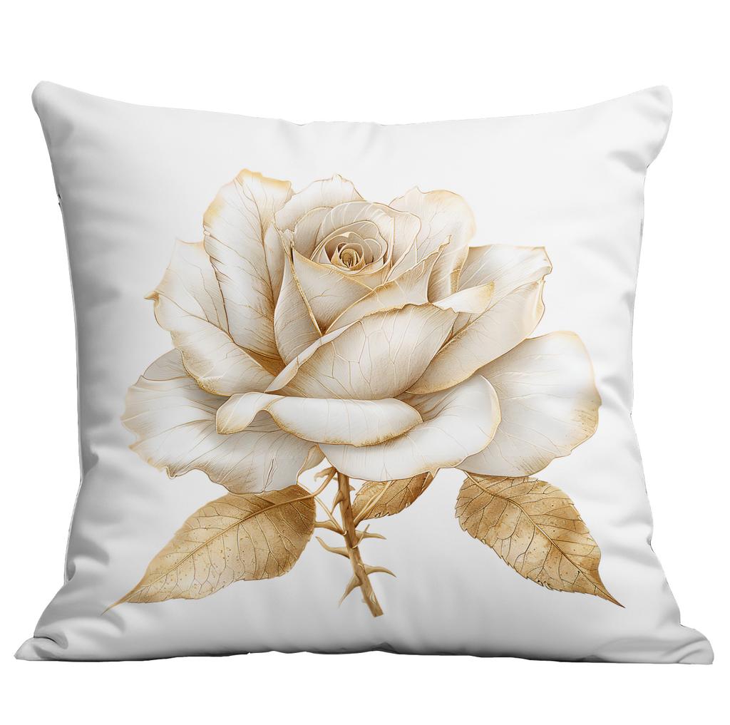 Новая Цветочная Наволочка с Золотым Принтом для Дома, Гостиной, Дивана, Декоративная Наволочка