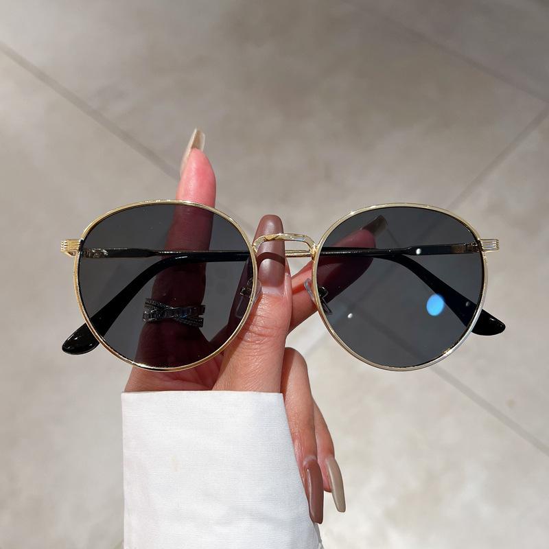Круглые металлические классические солнцезащитные очки женские винтажные брендовые дизайнерские маленькие овальные солнцезащитные очки для женщин оттенки женские очки UV400