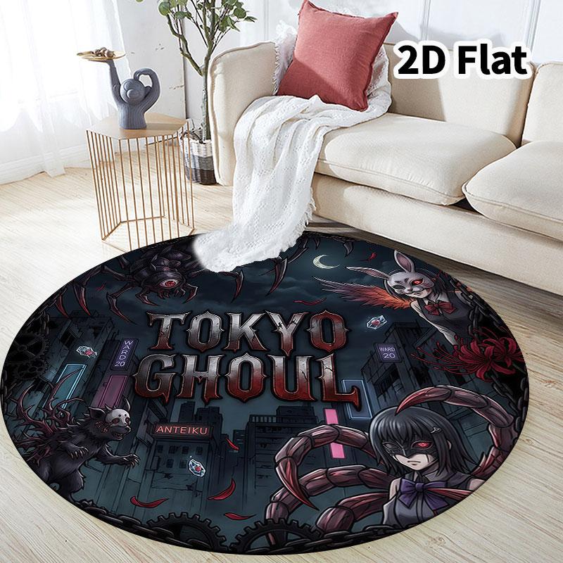 Ковер Tokyo Ghoul Круглый Ковер Ковер Для Гостиной Спальни Дивана Игровой Комнаты Декор Нескользящий Коврик Для Пола